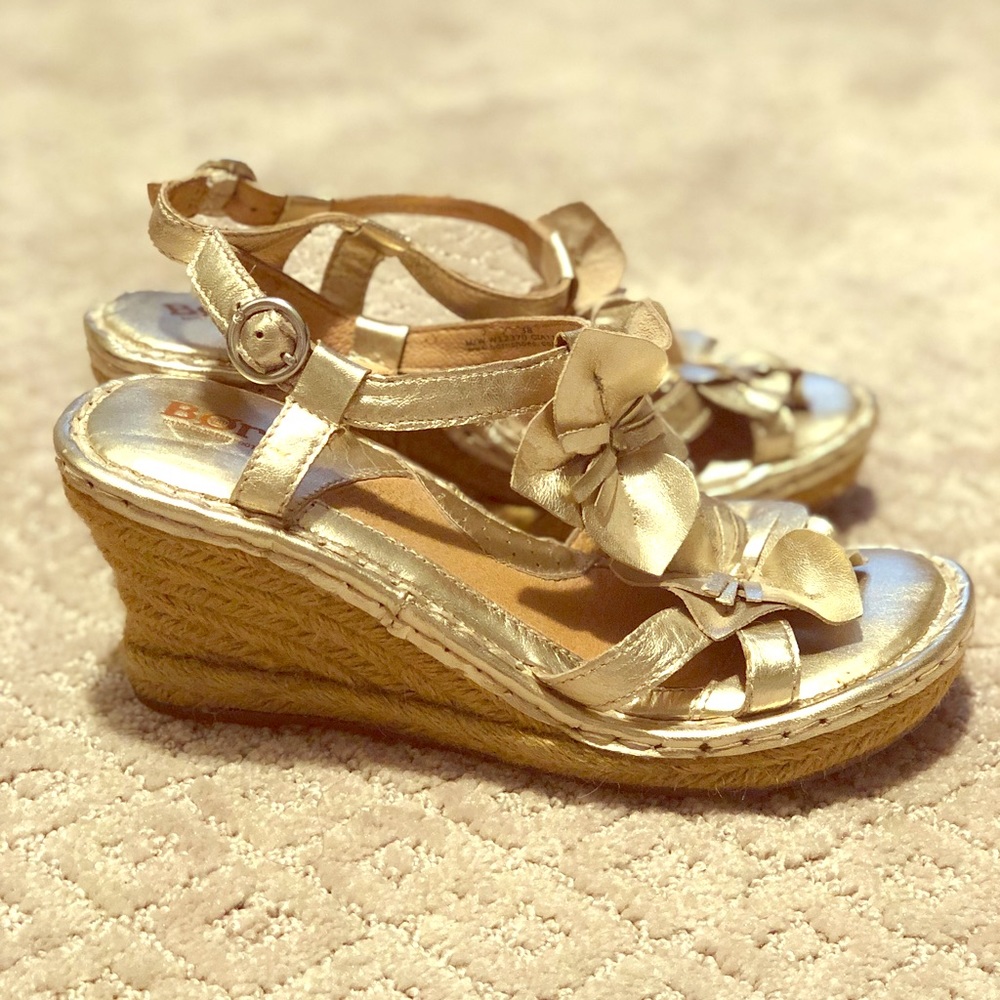 Born Metallic Gold Espadrilles